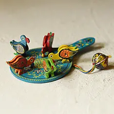 Wooden Toys | Grain Pecking Bird -Scroll The Boll (Four Color Options)