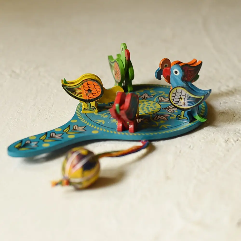 shop Handmade Wooden toy grain pecking bird (Scroll The Boll)