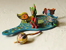 Wooden Toys | Grain Pecking Bird -Scroll The Boll (Four Color Options)