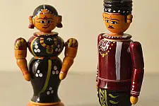 Etikoppaka | Wooden Toy ~ Couple (Set of Two)