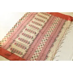 Casual Classics ❊ Handloom Cotton Saree - Red Border