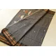 shop Handloom Cotton Grey Saree With Woven Border