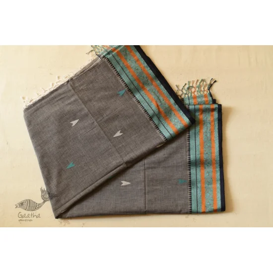 shop Handloom Cotton Saree - Woven Border