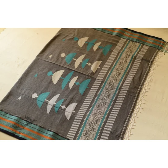 shop Handloom Cotton Saree - Woven Border