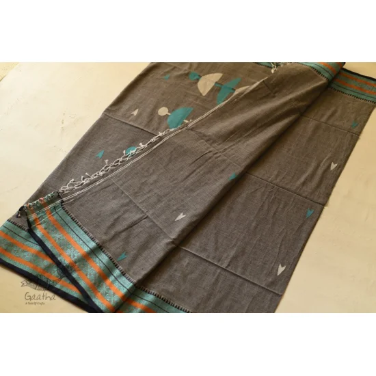 shop Handloom Cotton Saree - Woven Border