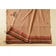 shop handloom pure cotton Almond Brown saree