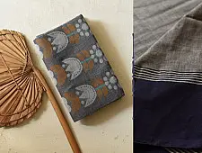 Casual Classics ❊ Handloom Cotton Grey Saree