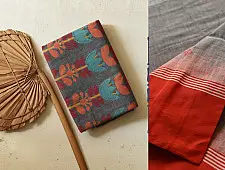 Casual Classics ❊ Handloom Cotton Grey Saree