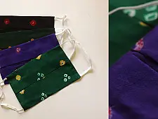 Be safe & stylish ✜ Mul Cotton Layered Mask ( Set of 4 ) ✜ K Bandhni