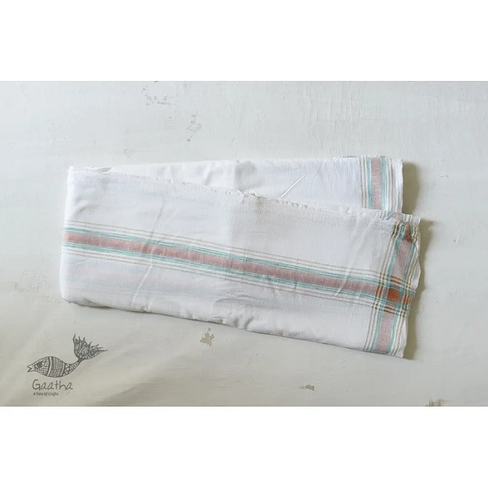 handwoven Men's cotton Dhoti Khes with Border