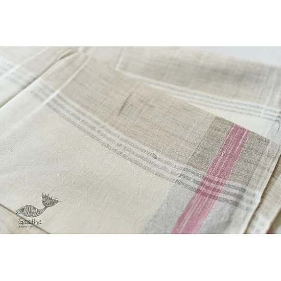 handwoven Men's cotton Dhoti Khes with Border