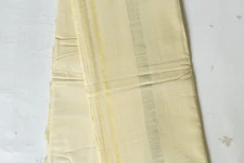 Damodar . दामोदर ~ Handwoven Cotton Dhoti & Khes - light yellow