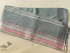 Damodar . दामोदर ~ Handloom Cotton Dhoti & Khes Set - Greenish Grey