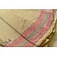 shop Handloom Cotton Dhoti and khes - Off White with Border