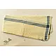 shop Handloom Cotton Dhoti and khes - Off White with Border