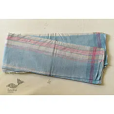 Damodar . दामोदर - Handwoven Dhoti Khes - Light Blue