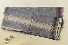 Damodar . दामोदर - Handloom Dhoti Khes - Grey with Border