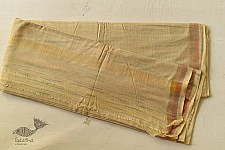 Damodar . दामोदर  ✹ Handwoven Pure Cotton Off White Dhoti & Khes- A