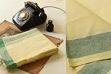 Damodar . दामोदर ~ Handloom Cotton Dhoti & Khes Set - Lime Yellow