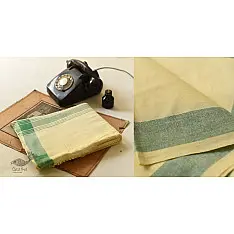 Damodar . दामोदर ~ Handloom Cotton Dhoti & Khes Set - Lime Yellow