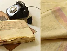 Damodar . दामोदर ~ Handloom Cotton Dhoti & Khes - Yellow with Zari Border