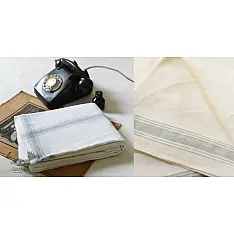 Damodar . दामोदर ~ Handwoven Cotton Dhoti & Khes in Off White Color with Simple Border