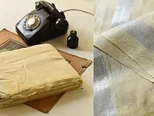 Damodar . दामोदर ~ Handwoven Cotton Dhoti & Khes - light yellow