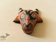 Pattachitra Mask ~ Hand painted Paper Mache ~ Nandi