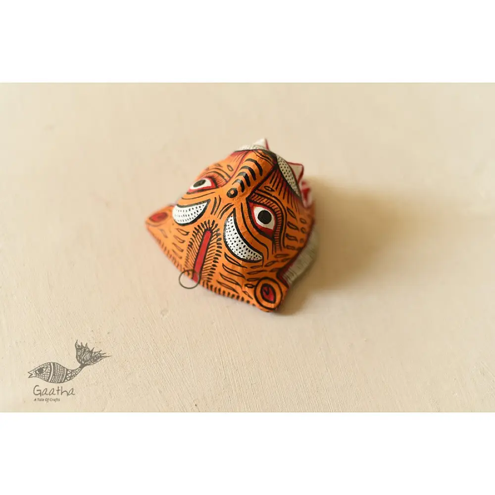 shop hand painted Pattachitra Mask ~ Tiger