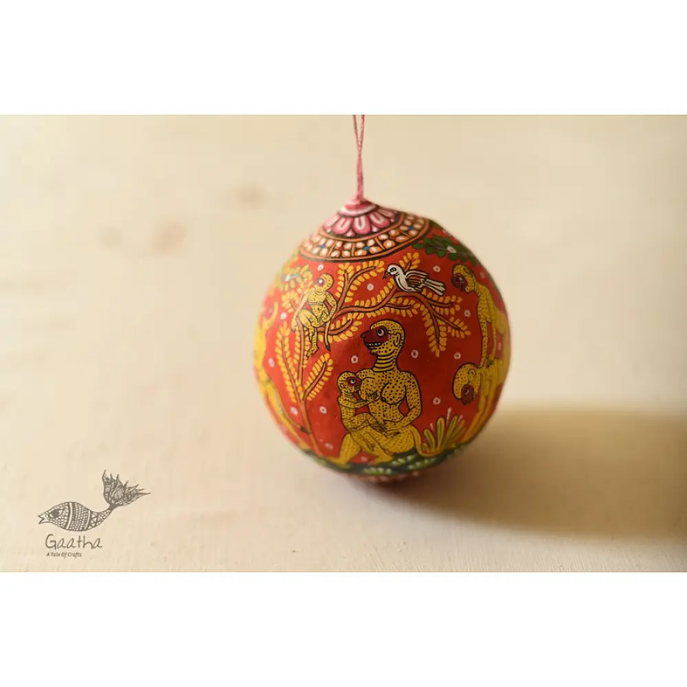 shop Monkeys Hand Painted on Coconut Hanging 