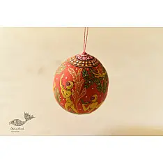 Pattachitra ~ Hand Painted Coconut Hanging - J