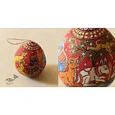 Pattachitra ~ Hand Painted Coconut Hanging - E