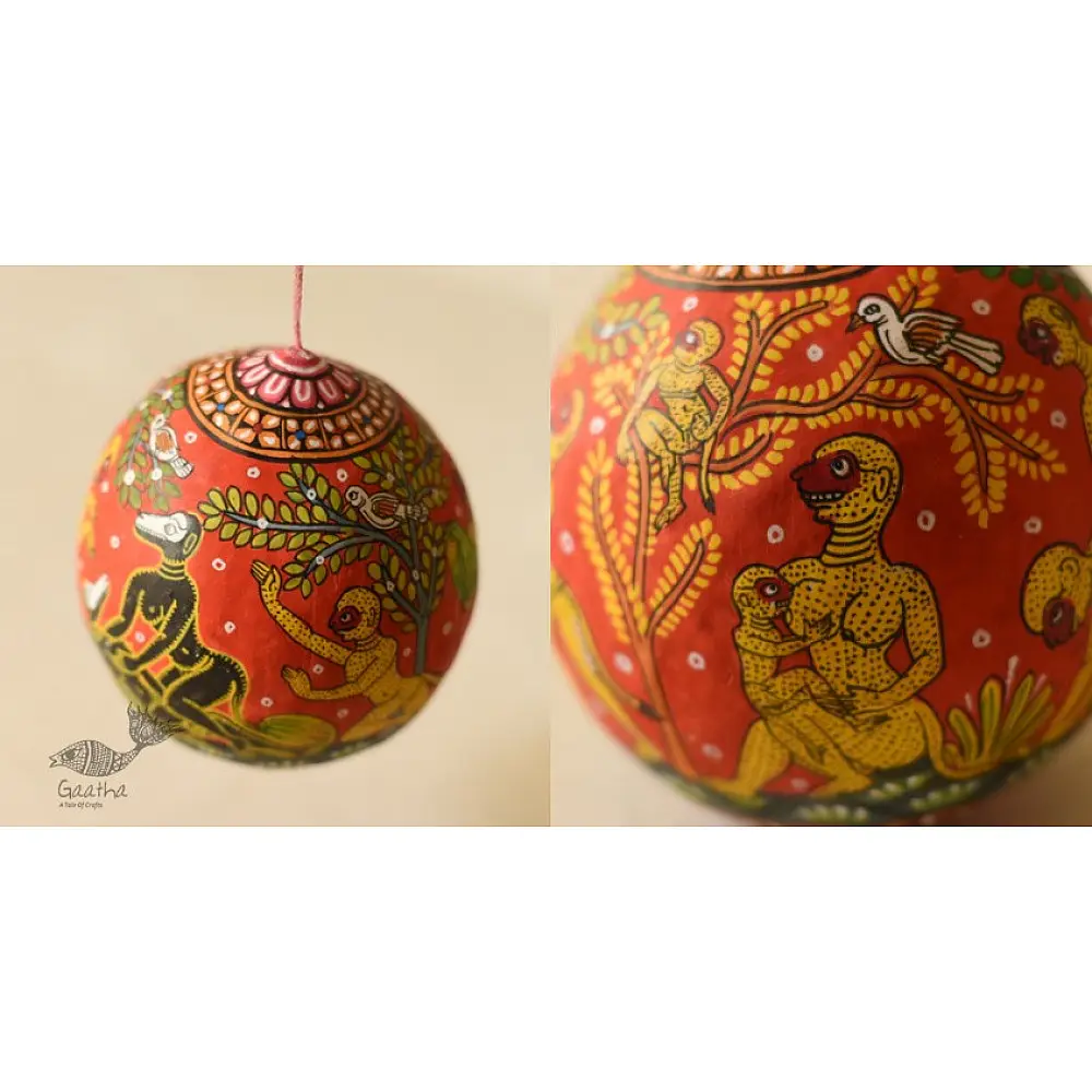 shop Monkeys Hand Painted on Coconut Hanging 