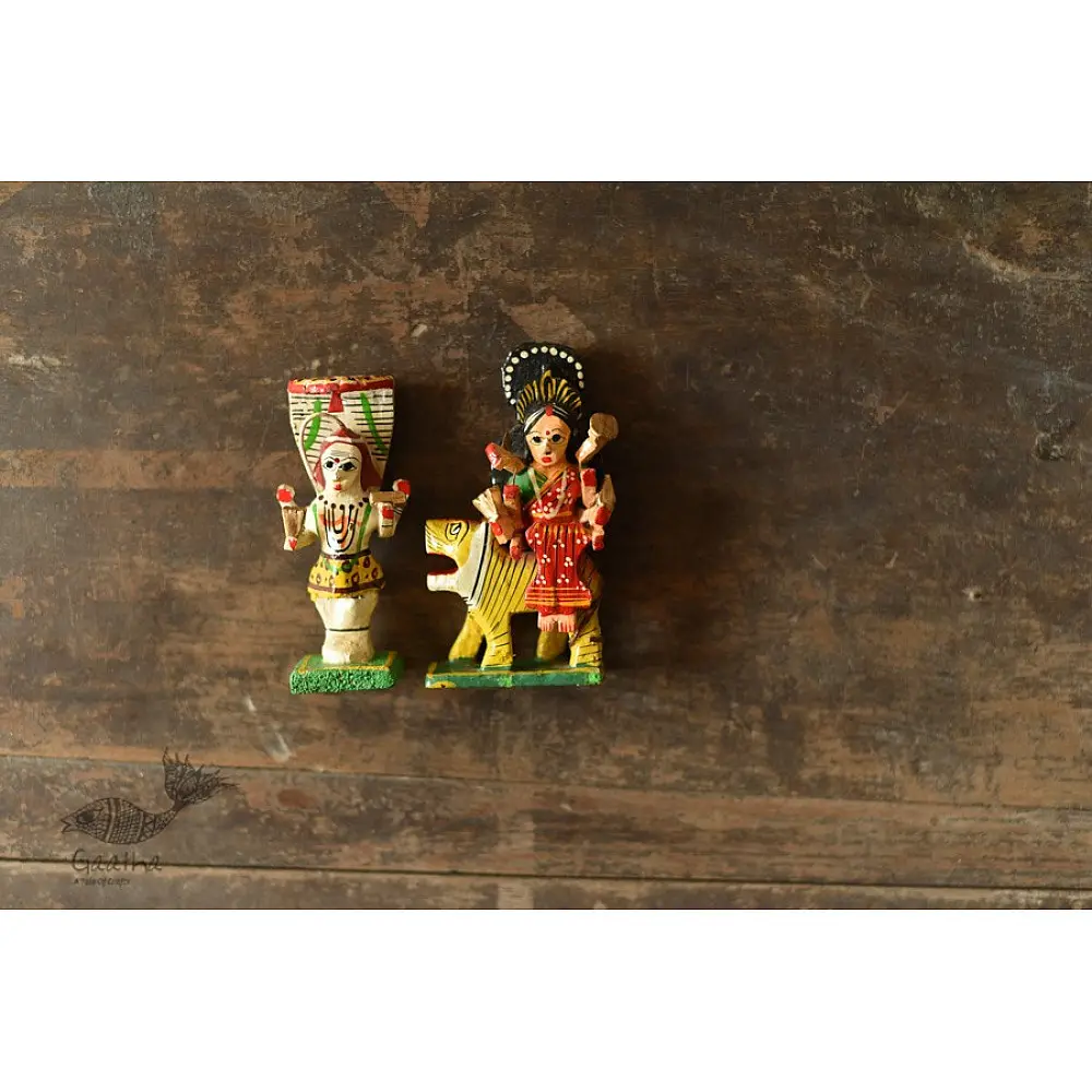 shop Handmade Wooden Fridge Magnet - Shiv Shakti