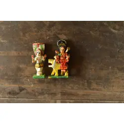 Handmade Wooden Fridge Magnet (Set of Two) - Shiv Shakti