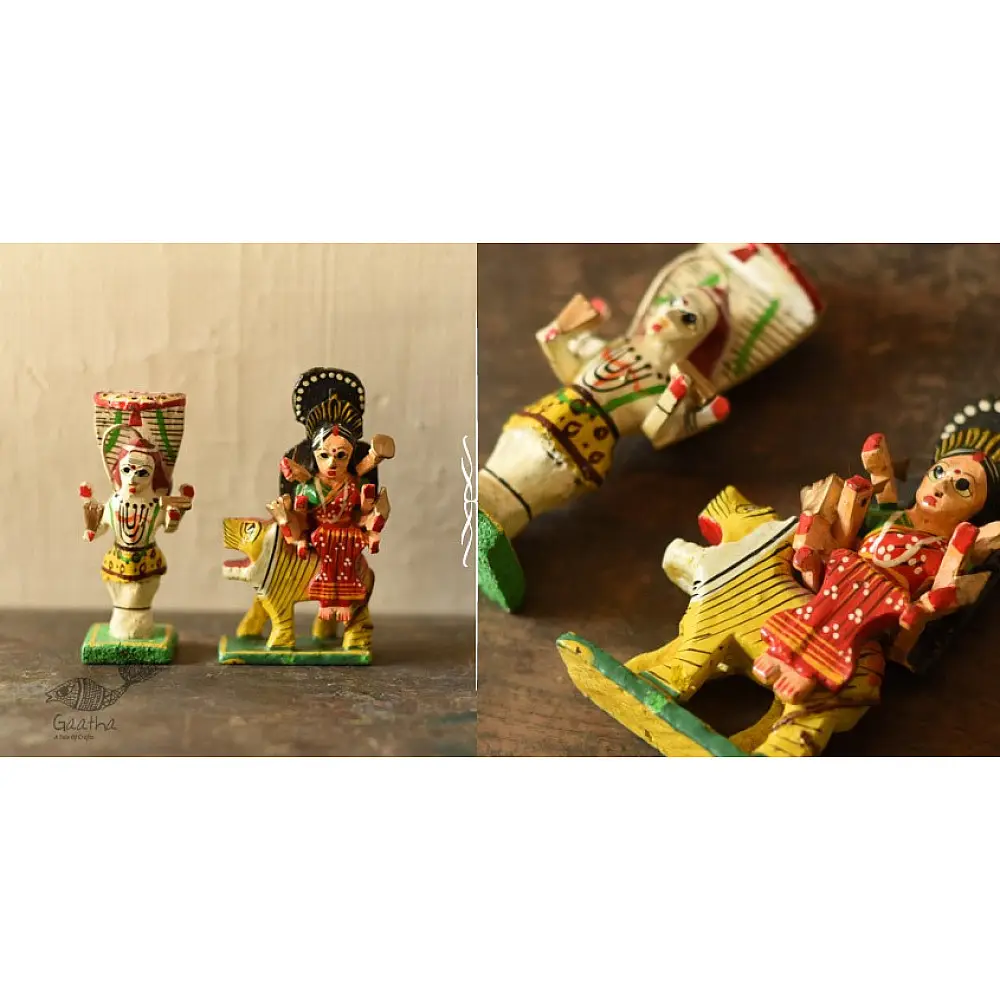 shop Handmade Wooden Fridge Magnet - Shiv Shakti