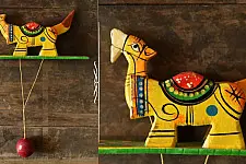 Handmade Wooden Scroll Toy - Camel 