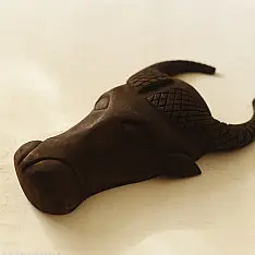 Handmade Wooden Mask ~ Bull