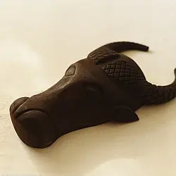 Handmade Wooden Mask ~ Bull