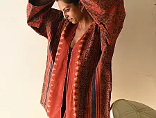 Kimono | Reversible Ajrakh & Denim Unisex Jacket 