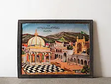 Memory Lines | Indian Antique Print | Ajmer Sharif Dargah  ( With Frame) 