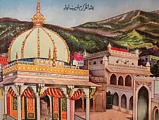 Memory Lines | Indian Antique Print | Ajmer Sharif Dargah  ( With Frame) 