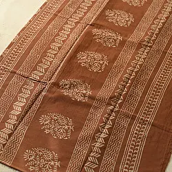 Indigenous Impressions ❣ Bagru Block Printed Cotton Brown Saree