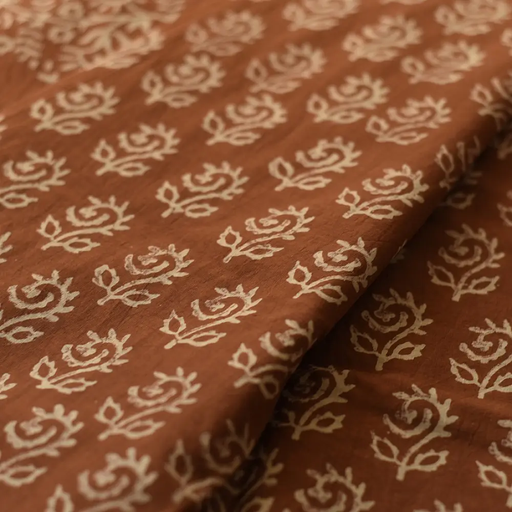 Dabu Cotton Saree with Bagru Print