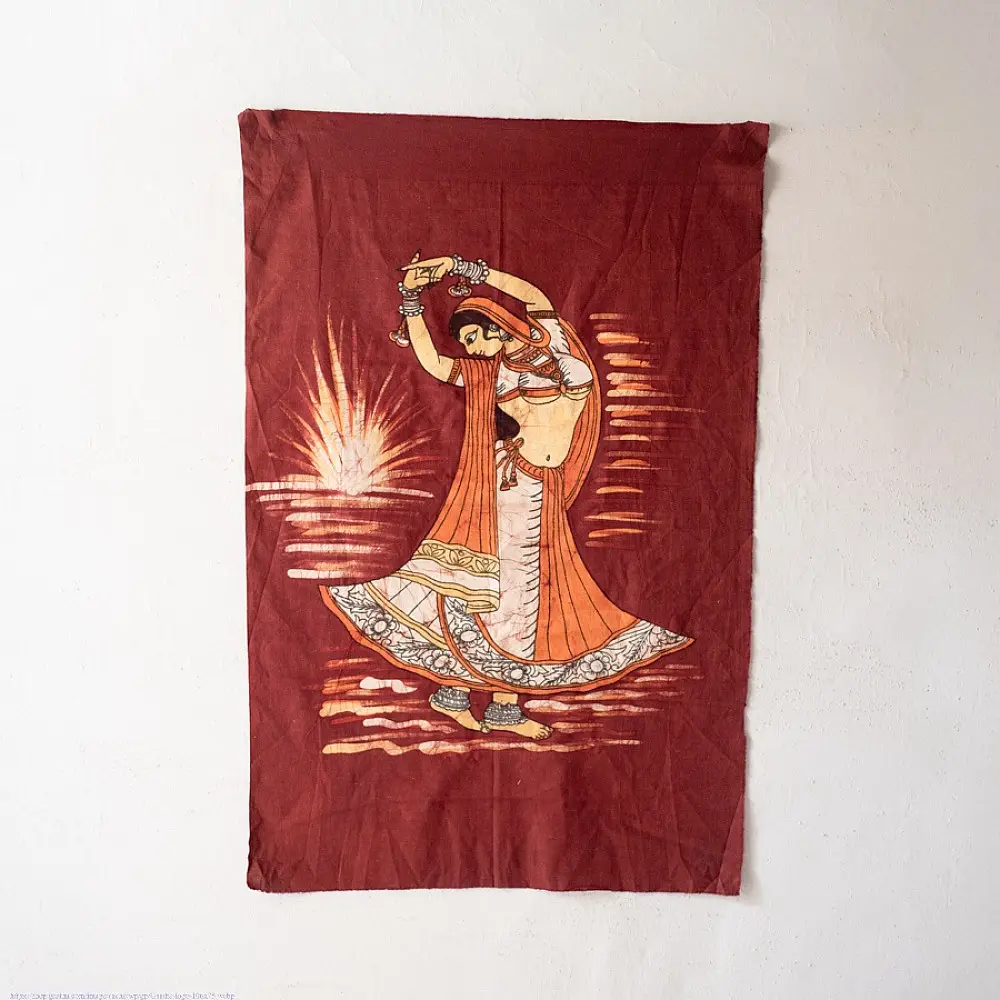 shop handcrafted batik painting Dancing Girl