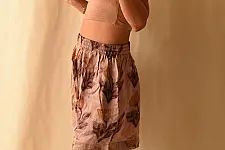 Shorts | Batik Modal Silk Shorts - Purple ( Two Options )