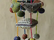 Prachin . प्राचीन ❦ Handmade Bead Work ~ Old Latkan Hanging - B