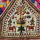 Gujrat Bead Work - Old & Antique Wall Hanging With Geometric Fabric Border - Laxmi