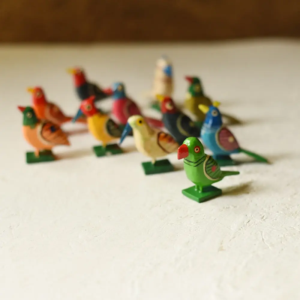 shop Handmade Wooden toy - Birds ( Set of 12 )