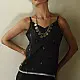 buy Handloom Jamdani Sleeveless Black Top